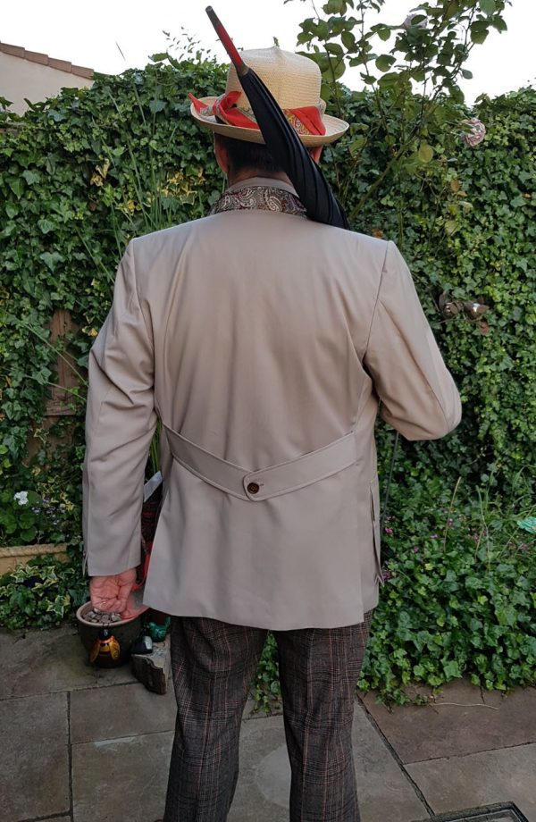 7th Doctor Who stone jacket full back view.