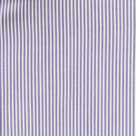 White and purple stripe oxford cotton for shirts, dresses, and ties.