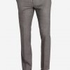 Mens pure new wool suit in light grey. Pants full front view.