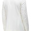 Shawl collar dinner jacket white for men full back view.