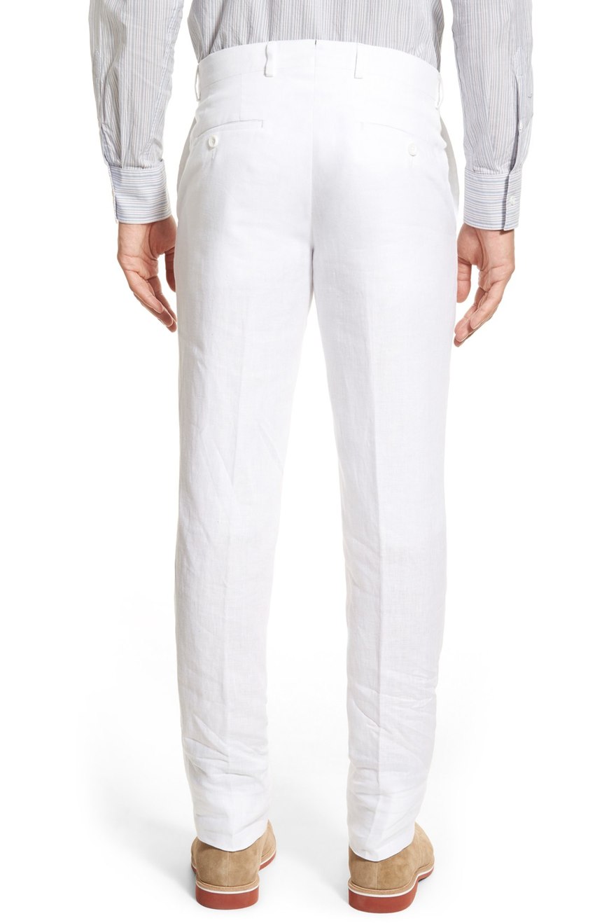 white linen pants full back view
