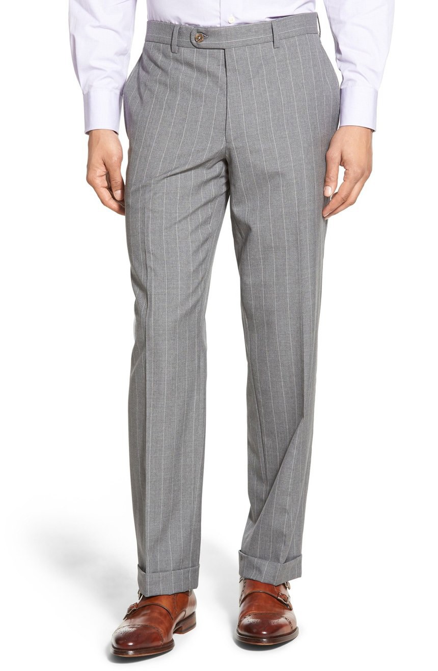 Gray pinstripe pants