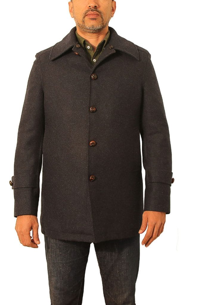 Men's car coat in 100 wool for maximum protection Baron Boutique