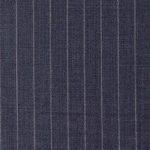 Gray Merino Wool With Chalk Stripes