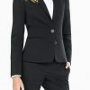 Black suit for women.