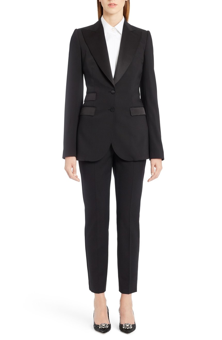 This is an image of mens inspired tuxedo for women.
