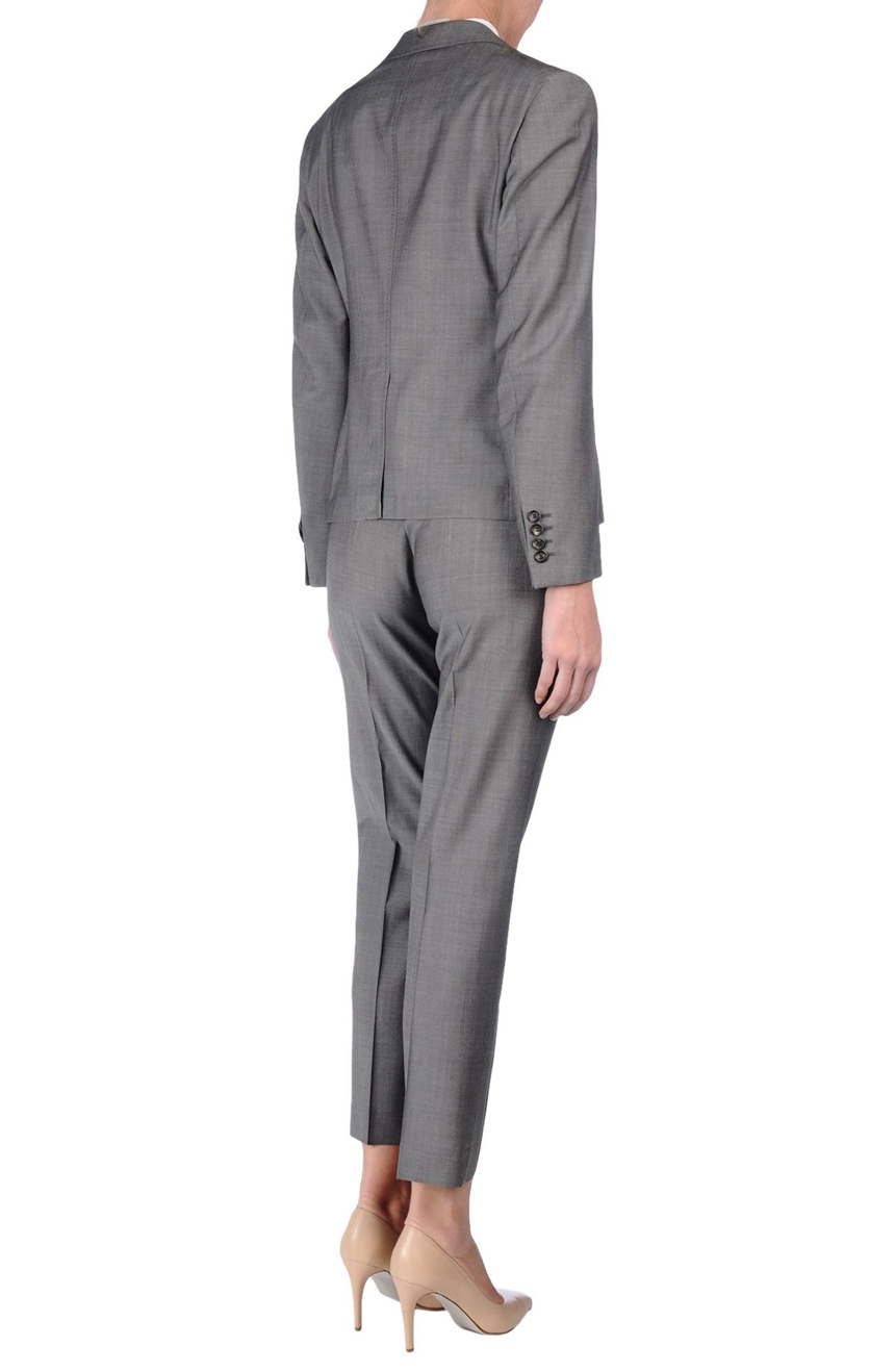 Womens tailored suit full back view.
