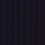 Super 120s 100% medium weight worsted wool in navy with medium chalk stripes suitable for all seasons.
