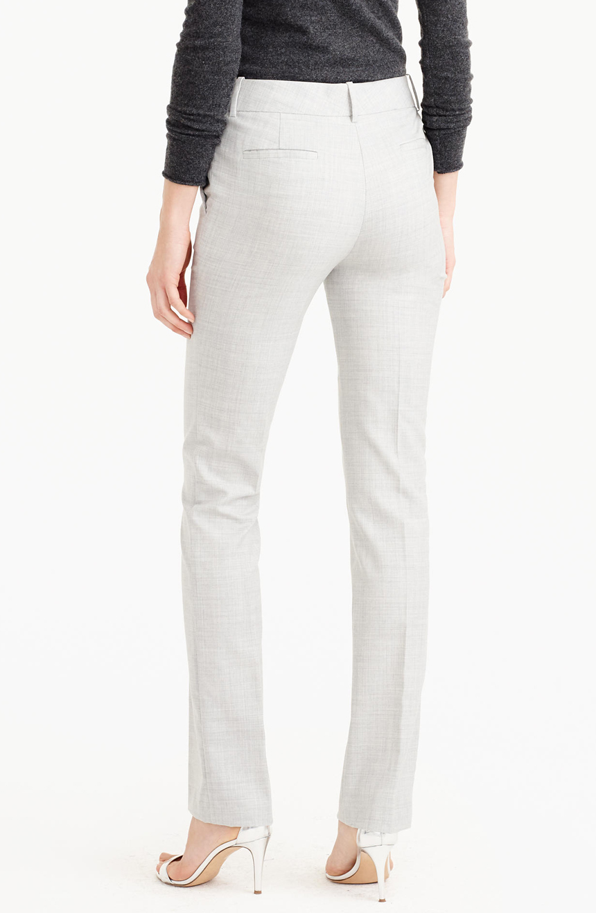 Womens dress pants with pockets full back view.