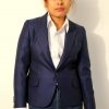 Womens fitted blazer tailored from the finest wool.