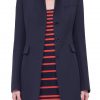 Womens tailored fitted coat in a vented style suitable for long winter.