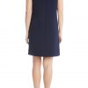 Asymmetrical hem zipper dress suitable for all occasions full back view.