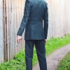 10th Doctor Who Blue Pinstripe suit full back view.