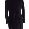 12th Doctor black velvet frock coat for Peter Capaldi cosplay, a full back view.