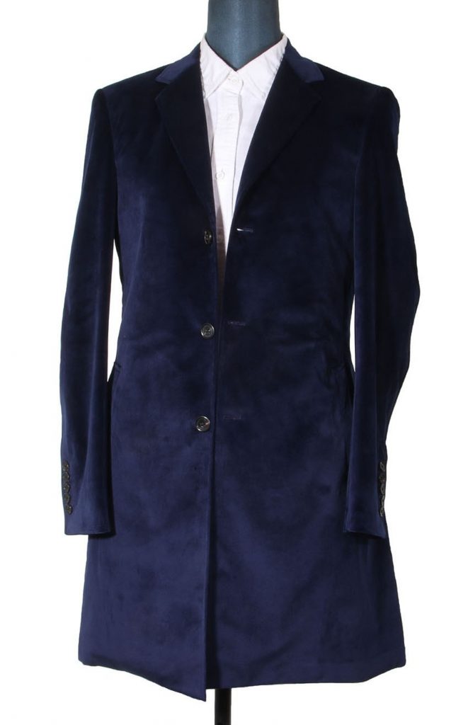 12th Doctor navy blue velvet coat for Peter Capaldi cosplay