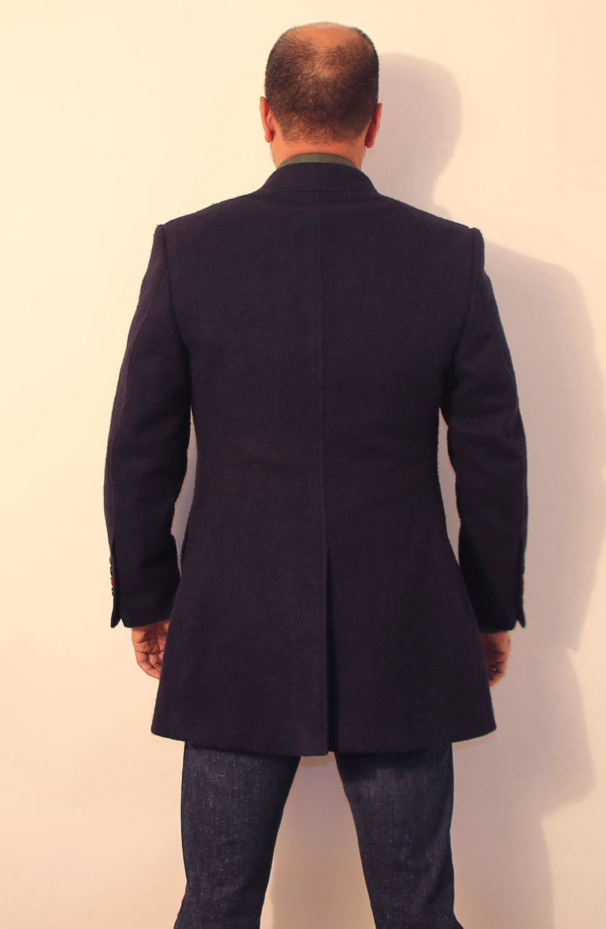 Peter Capaldi 12th Doctor Who coat replica from series 9, a full-back view.