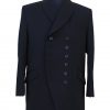 1st Doctor Who black coat full front view.