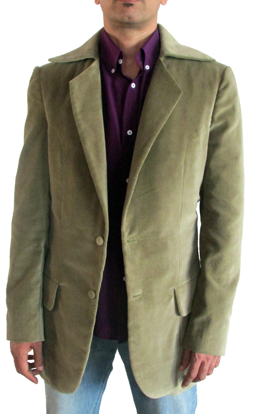 3rd Doctor Who green jacket in velvet.