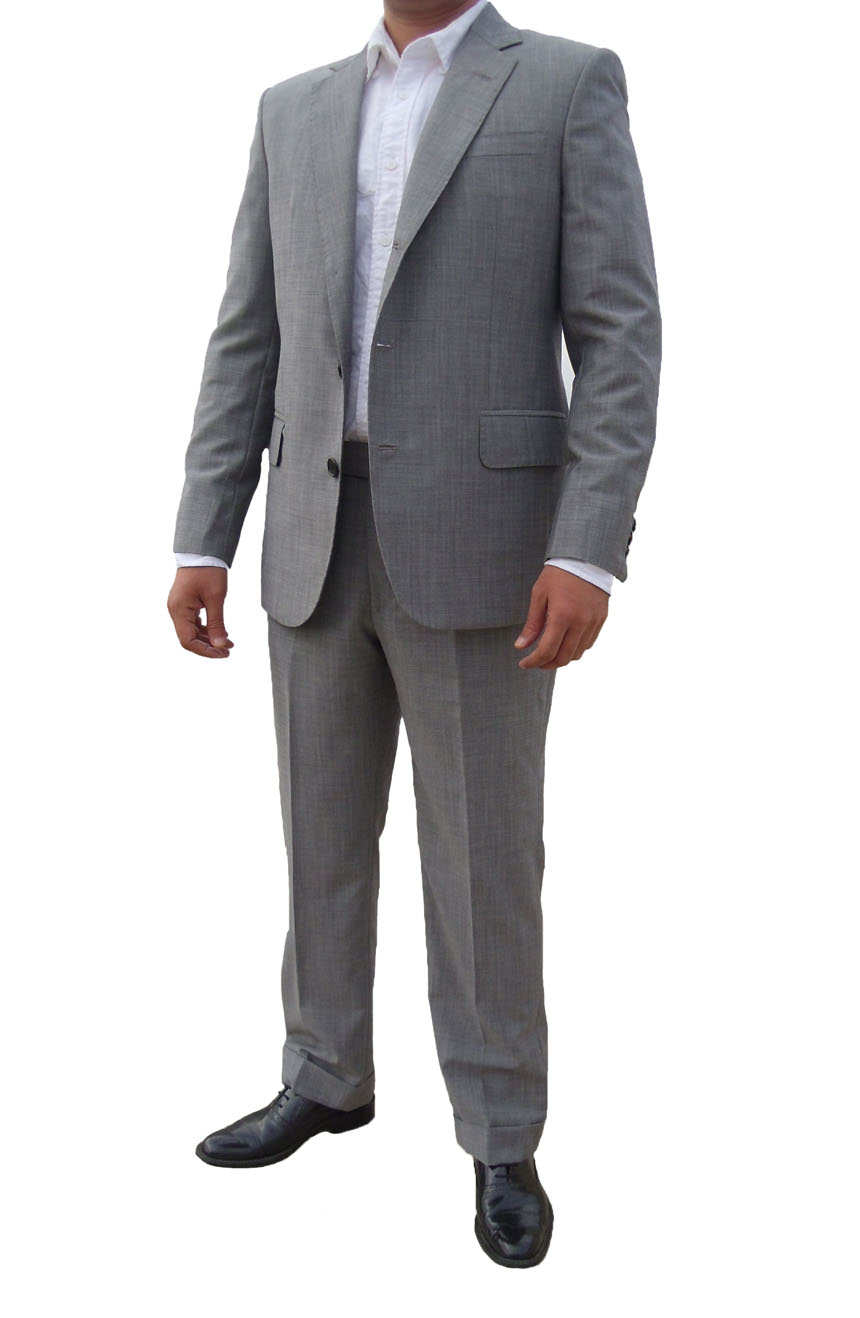 James Bond Skyfall grey suit full front view.