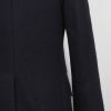 James Bond Skyfall peacoat sleeves cuff view. The sleeves cuff of the Skyfall peacoat has triangular stitching details.