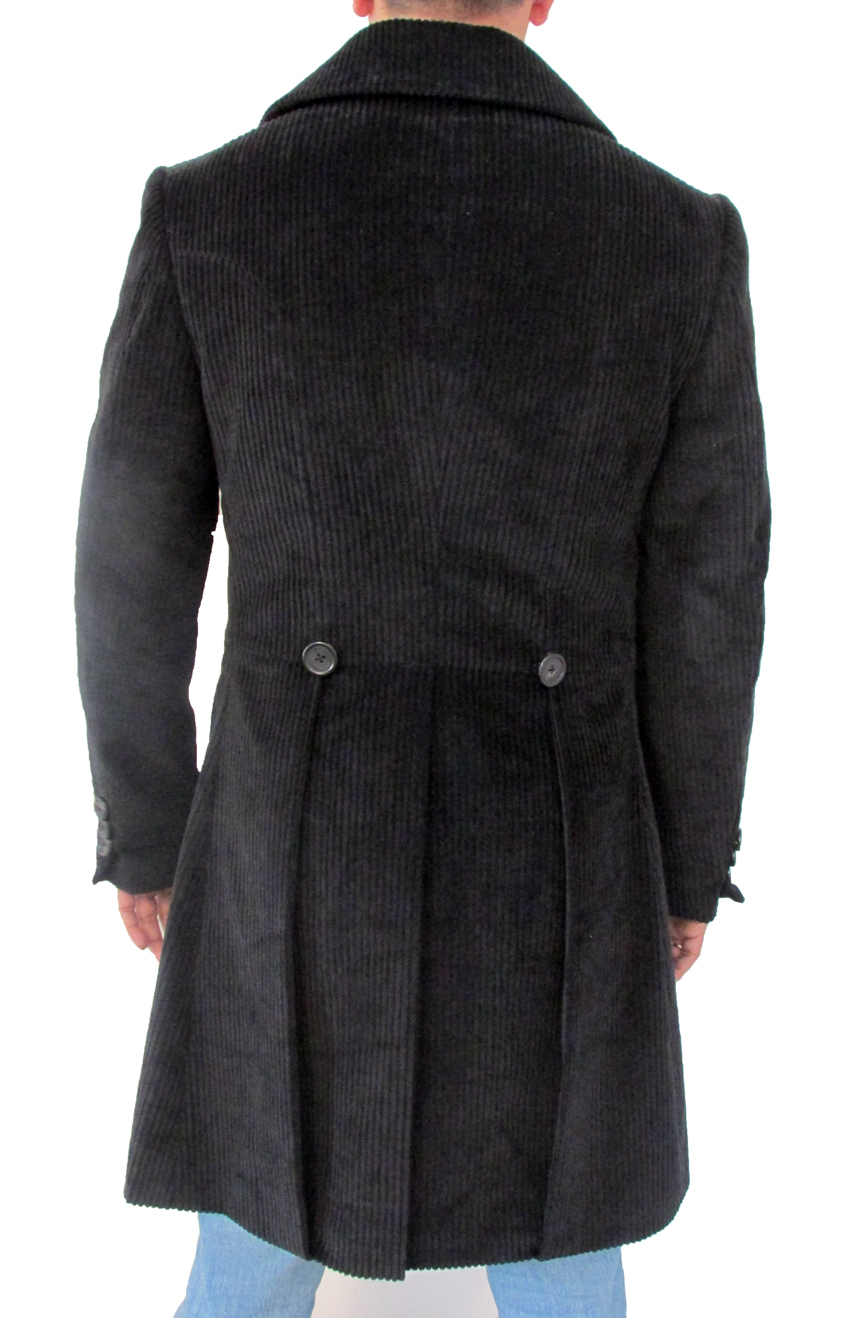 Sherlock Holmes coat replica from 2009 film starring Robert Downey Jr., a full-back view.