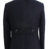 Womens double-breasted short peacoat full-back view in Quantum of Solace style.