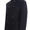 Womens double-breasted short peacoat side view in Quantum of Solace style.