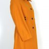 Womens dress coats for winter in Melton wool full side view.