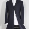 Womens navy Crombie coat replica from Spectre in 007 James Bond style.