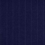 Super 130s 100% merino wool 9 oz in navy pinstripe ideal for suits, jackets, dresses, pants, skirts, and blazers.