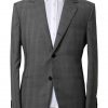 Cary Grant North By Northwest suit in grey glen plaid. A full front view.
