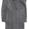 Cary Grant North By Northwest suit pants in grey glen plaid. A full front view.