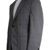 Cary Grant North By Northwest suit in grey glen plaid. A full side view.
