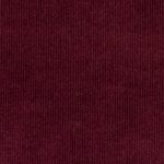 Narrow wale corduroy oxblood as collar fabric for coats, jackets, and blazers.
