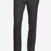 Men's dark grey notch lapel 3 pieces suit pants front view.