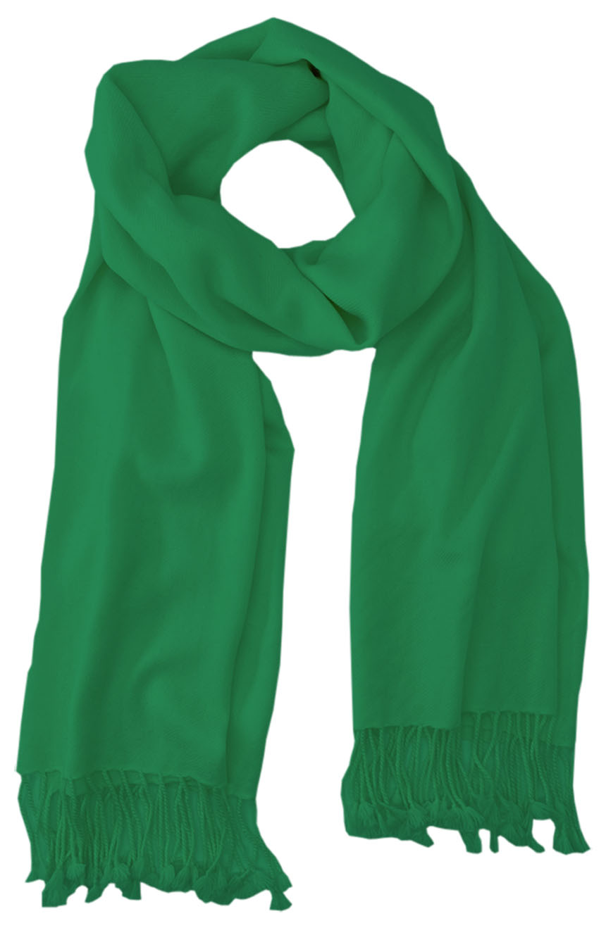 Eucalyptus green cashmere pashmina and silk-blend full-size shawl in single-ply twill weave with 3 inches tassel. 