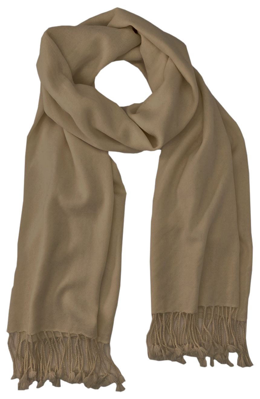 Shadow grey cashmere pashmina and silk-blend full-size shawl in single-ply twill weave with 3 inches tassel. 