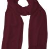 Burgundy cashmere pashmina and silk blend full-size shawl in single-ply twill weave with 3 inches tassel.