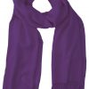 Aubergine cashmere pashmina and silk blend full-size shawl in single-ply twill weave with 3 inches tassel.
