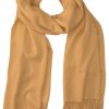 Shea Butter cashmere pashmina and silk blend full-size shawl in single-ply twill weave with 3 inches tassel.