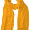 Honey cashmere pashmina and silk blend full-size shawl in single-ply twill weave with 3 inches tassel.