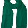 Algae green cashmere pashmina and silk blend full-size shawl in single-ply twill weave with 3 inches tassel.