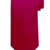 Mens handmade satin silk necktie in solid hot pink color.
