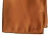 Custom silk pocket squares handmade in solid brown color satin silk.