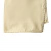 Custom silk pocket squares handmade in solid cream color satin silk.