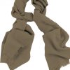 Mens 100% cashmere scarf in shadow grey, single-ply with 1-inch eyelash fringe.