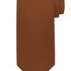 Mens handmade satin silk necktie in solid brown color.