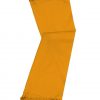 Honey cashmere pashmina and silk-blend scarf in single-ply twill weave with 3 inches tassel.