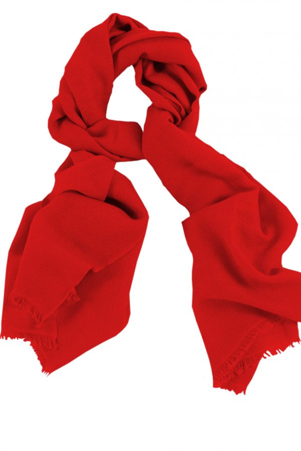 Cashmere wrap scarf womens in 100% cashmere red color, beneficial as a wedding wrap, travel wrap scarf, or a winter scarf.