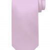 Mens handmade satin silk necktie in solid lilac color.